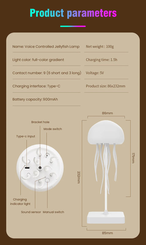 Voice-Controlled Jellyfish Lamp